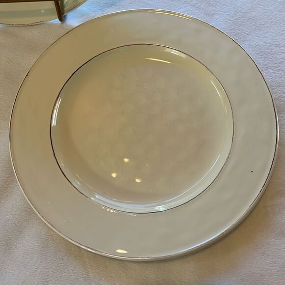 Martillo Pier 1 Imports Martillo Creme Brulee SET OF 2 DINNER Plates hammered - Picture 2 of 11